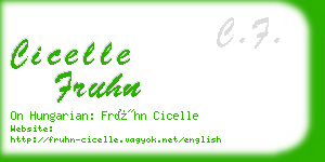 cicelle fruhn business card